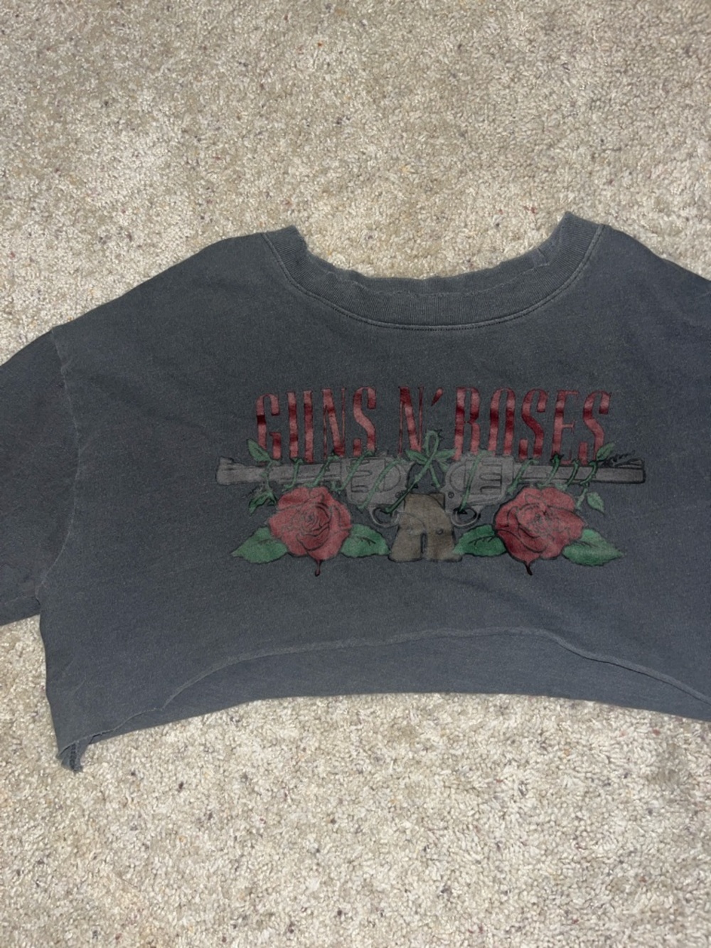 Guns N' Roses Black Cropped Graphic Tee